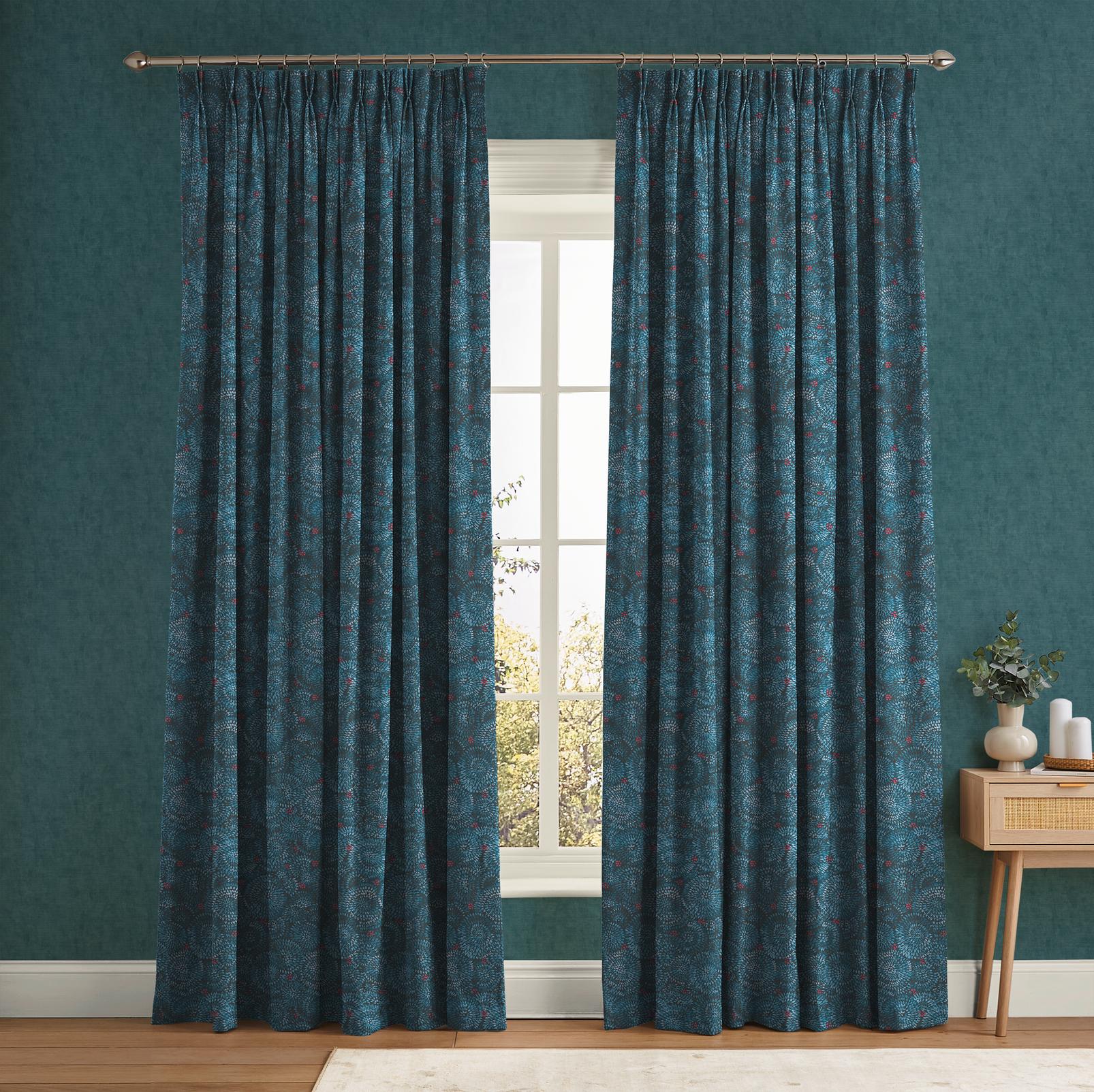 Above the Canopy Midnight  Navy Curtain
