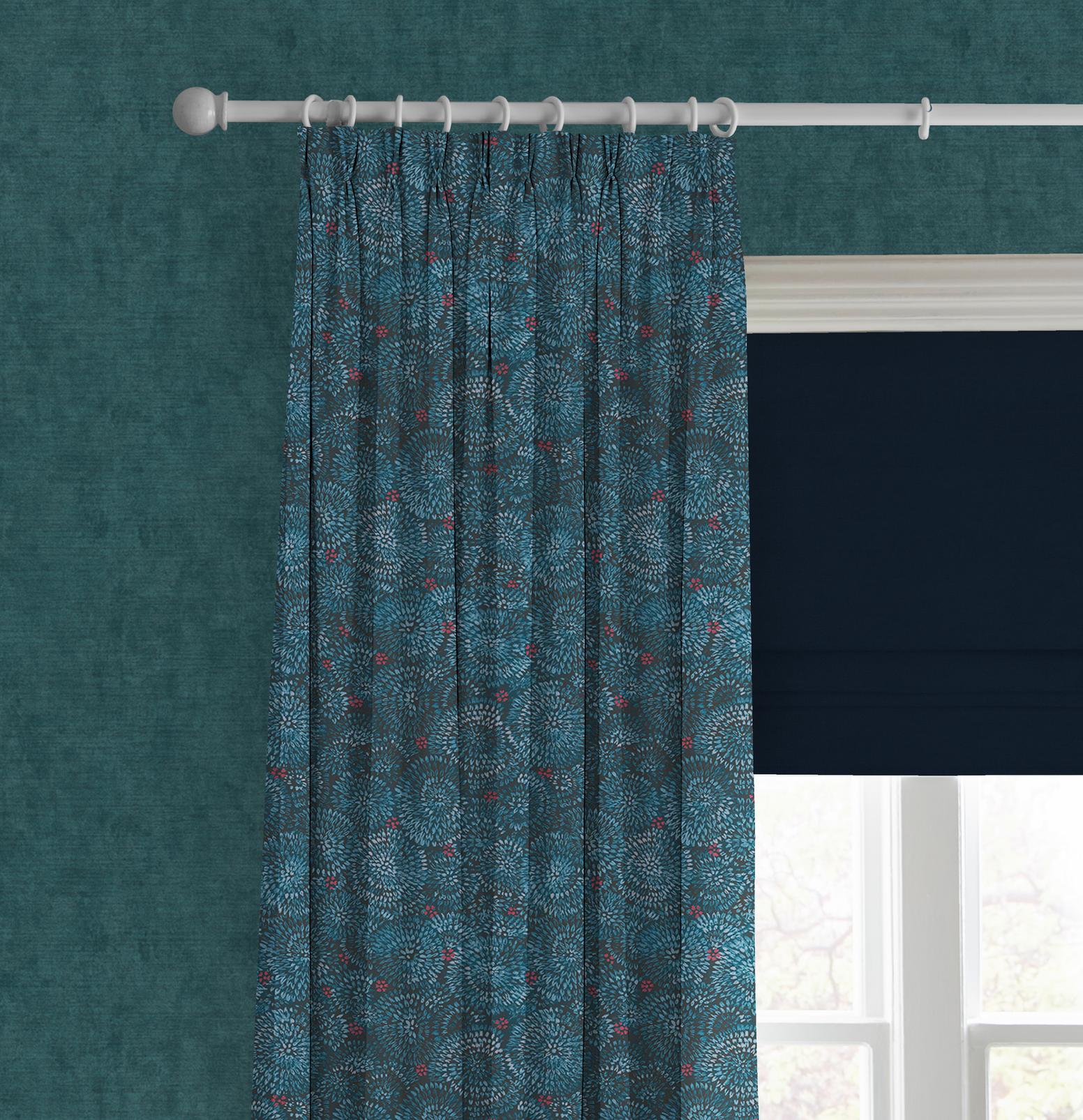 Above the Canopy Midnight  Navy Curtain