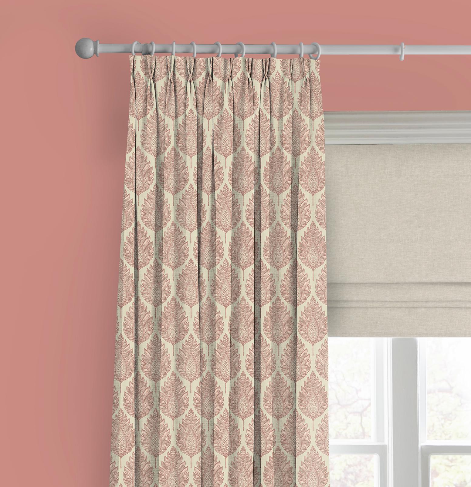 Flame Leaf Pink Curtain Flame Leaf Pink Curtain