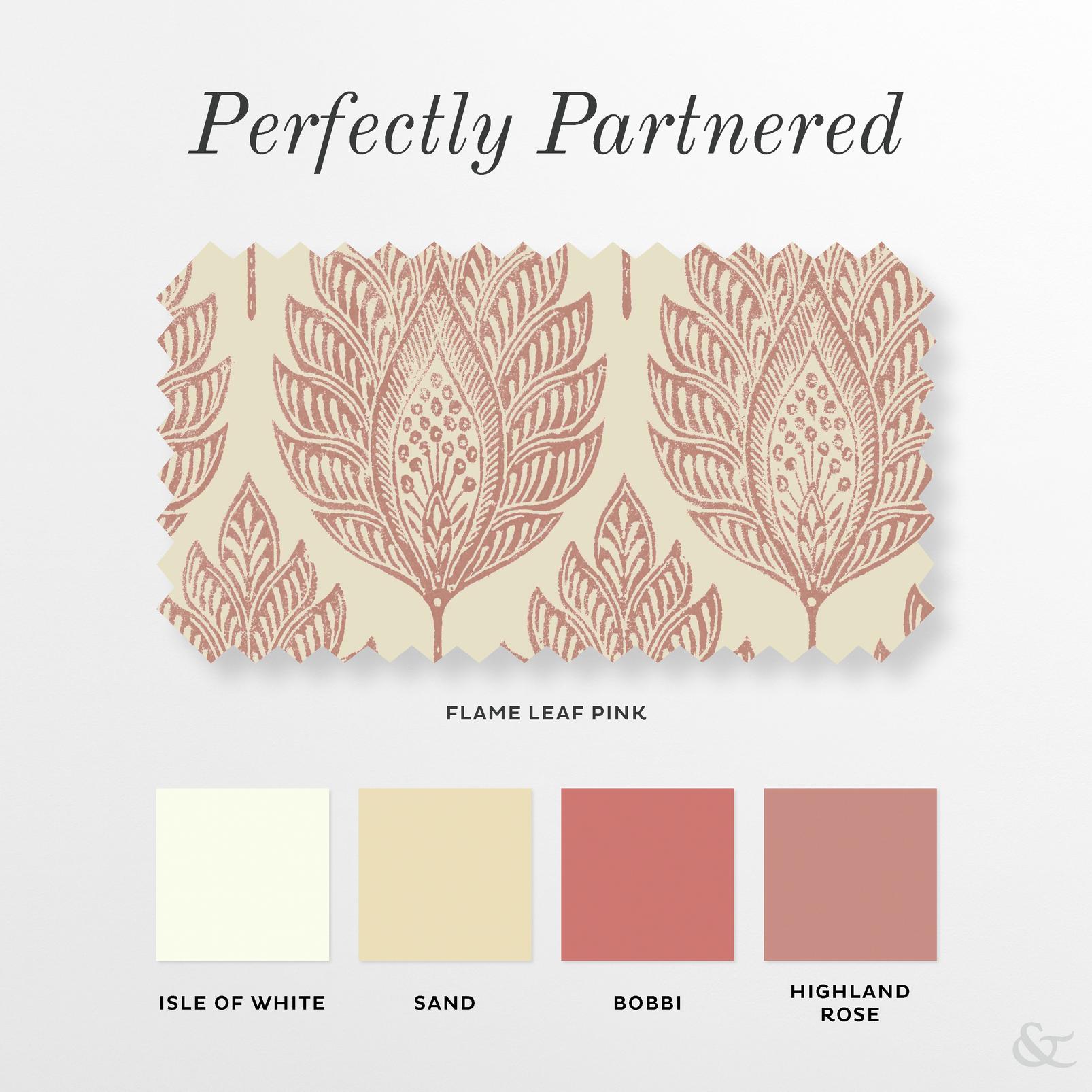 Flame Leaf Pink Curtain Flame Leaf Pink Curtain