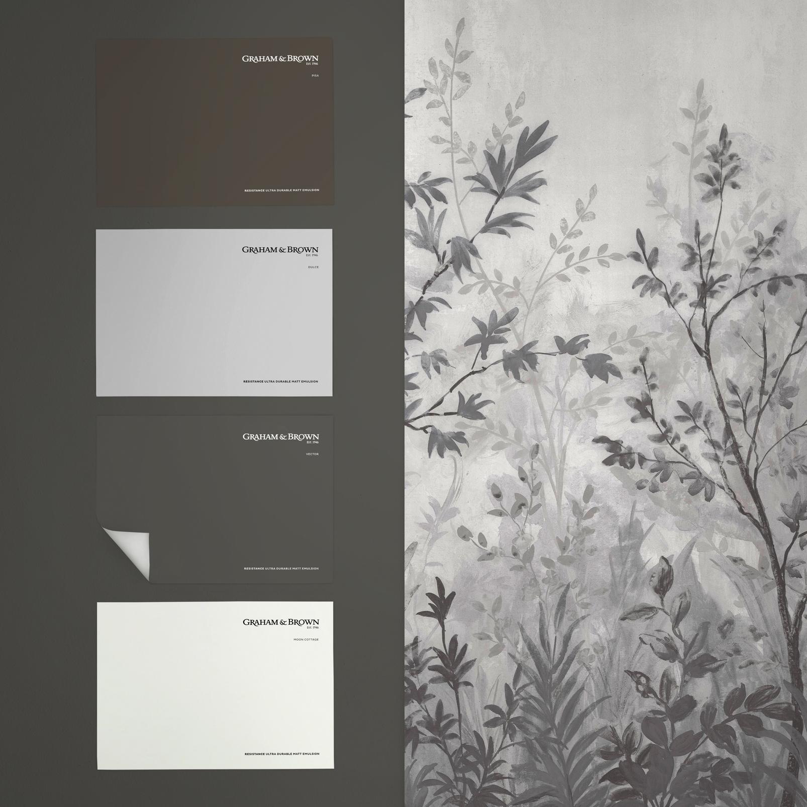 Forest in Bloom Monochrome Bespoke Mural Forest in Bloom Monochrome Bespoke Mural