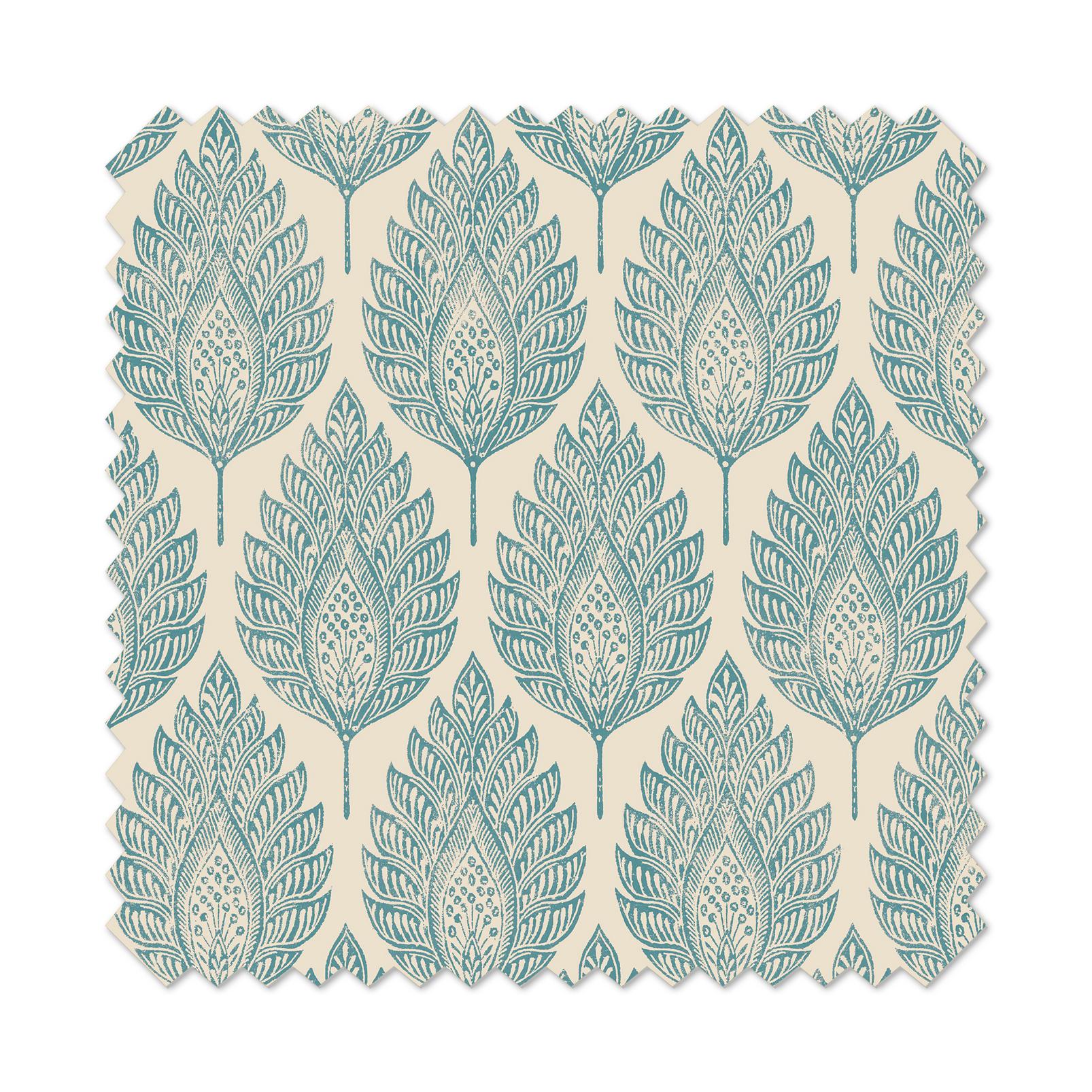 Flame Leaf Teal Curtain Flame Leaf Teal Curtain