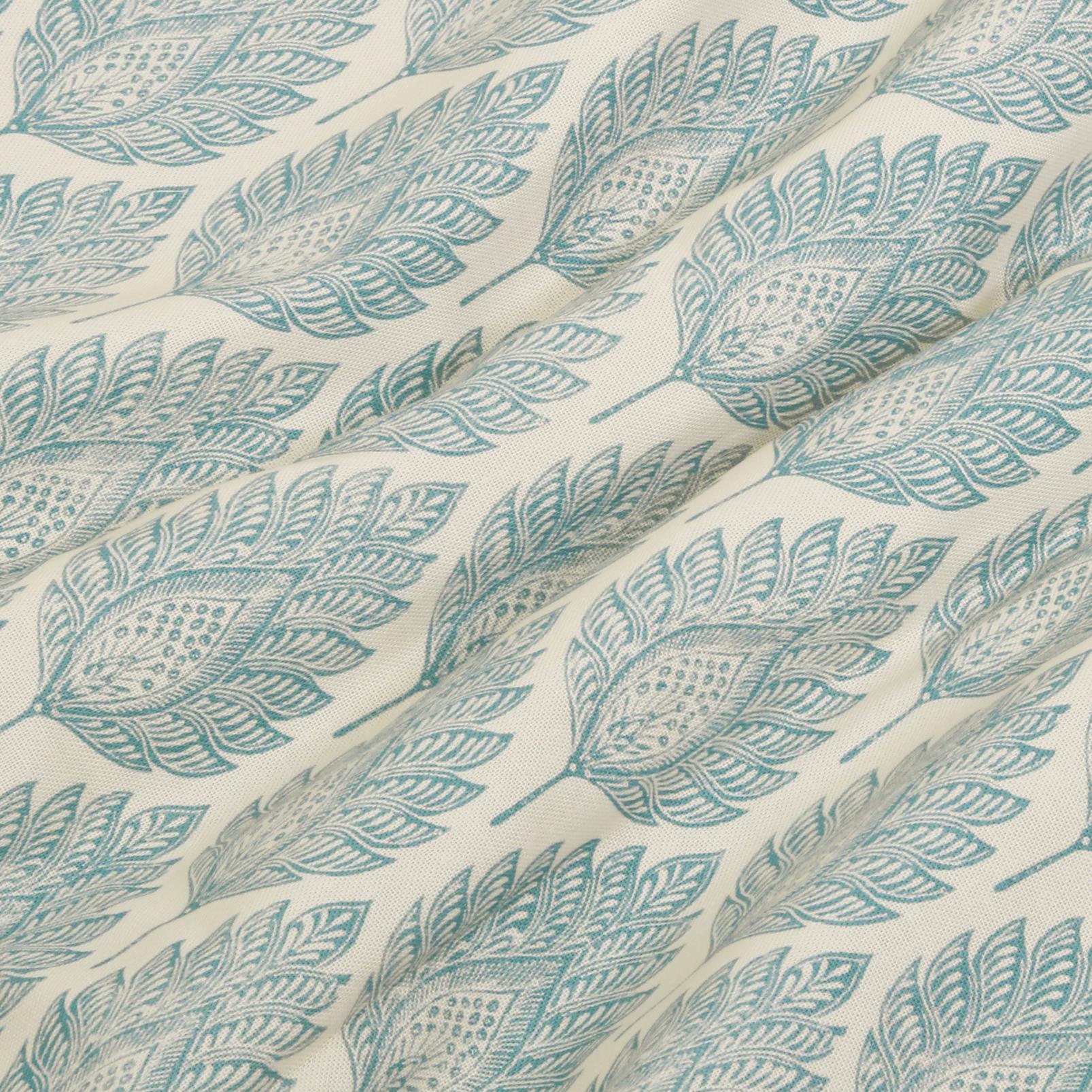 Flame Leaf Teal Curtain Flame Leaf Teal Curtain