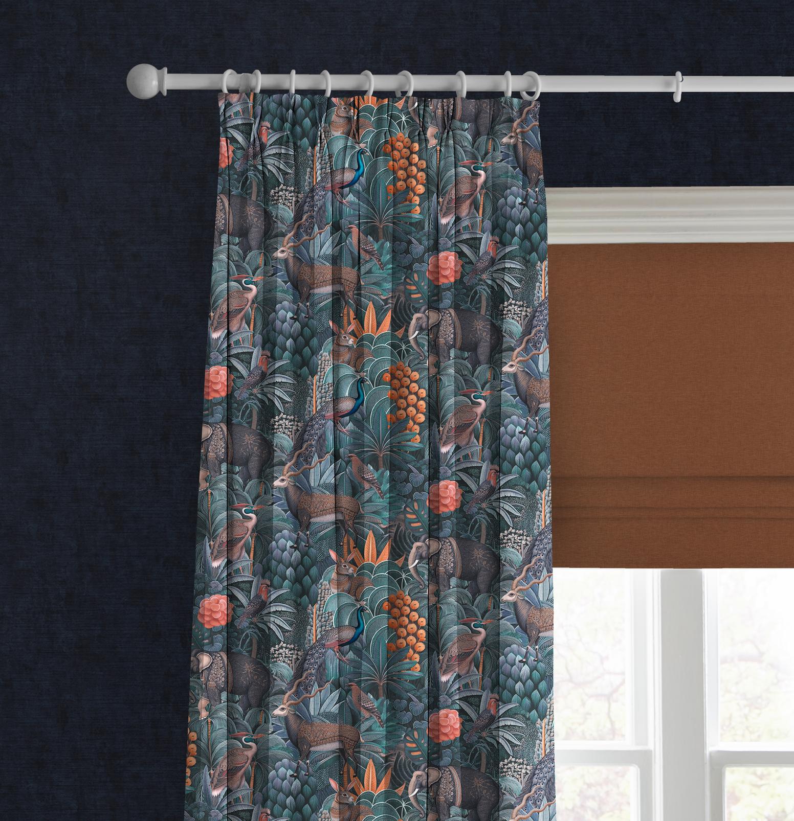 Jungle Jamboree Navy Curtain Jungle Jamboree Navy Curtain
