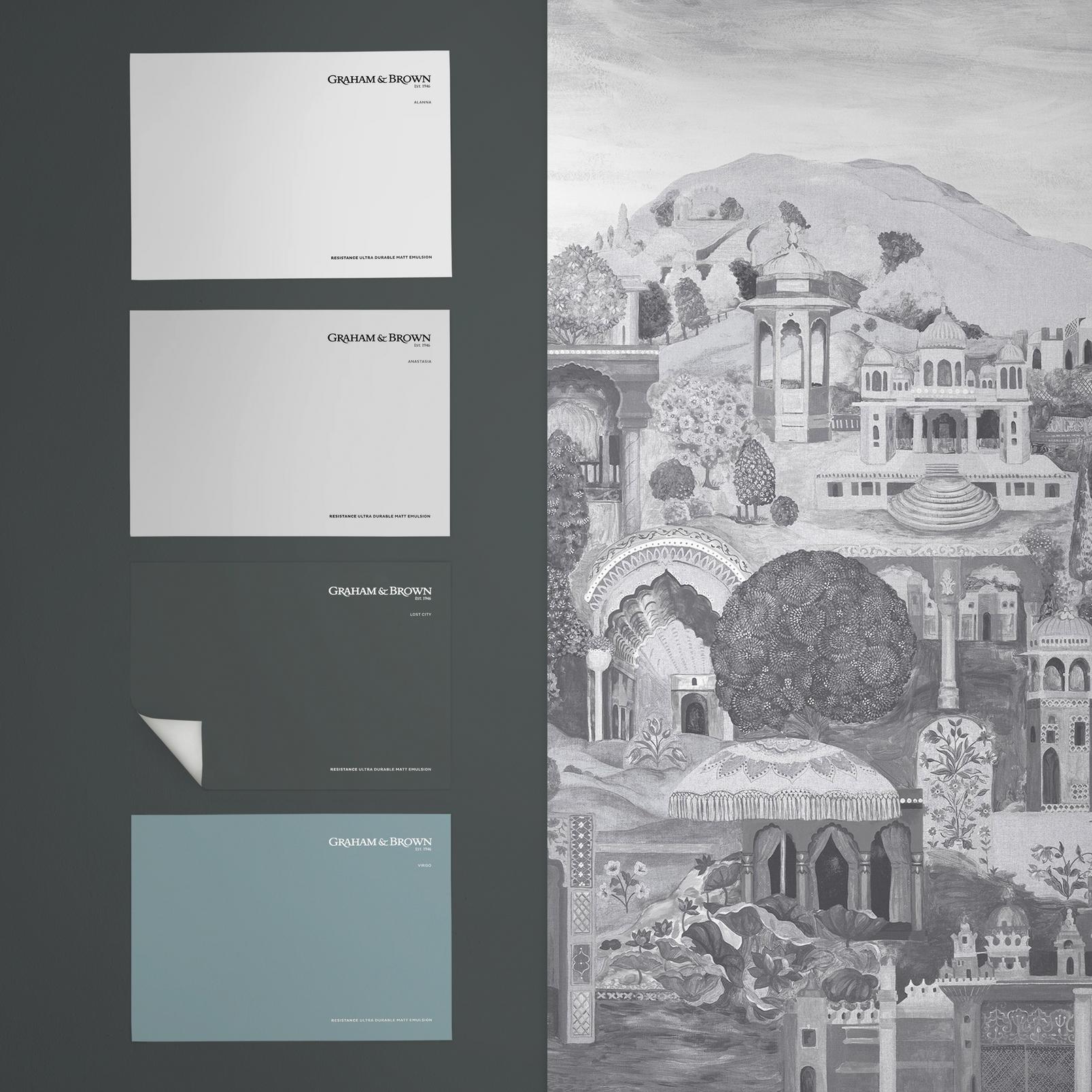 The Lost City Monochrome Bespoke Mural