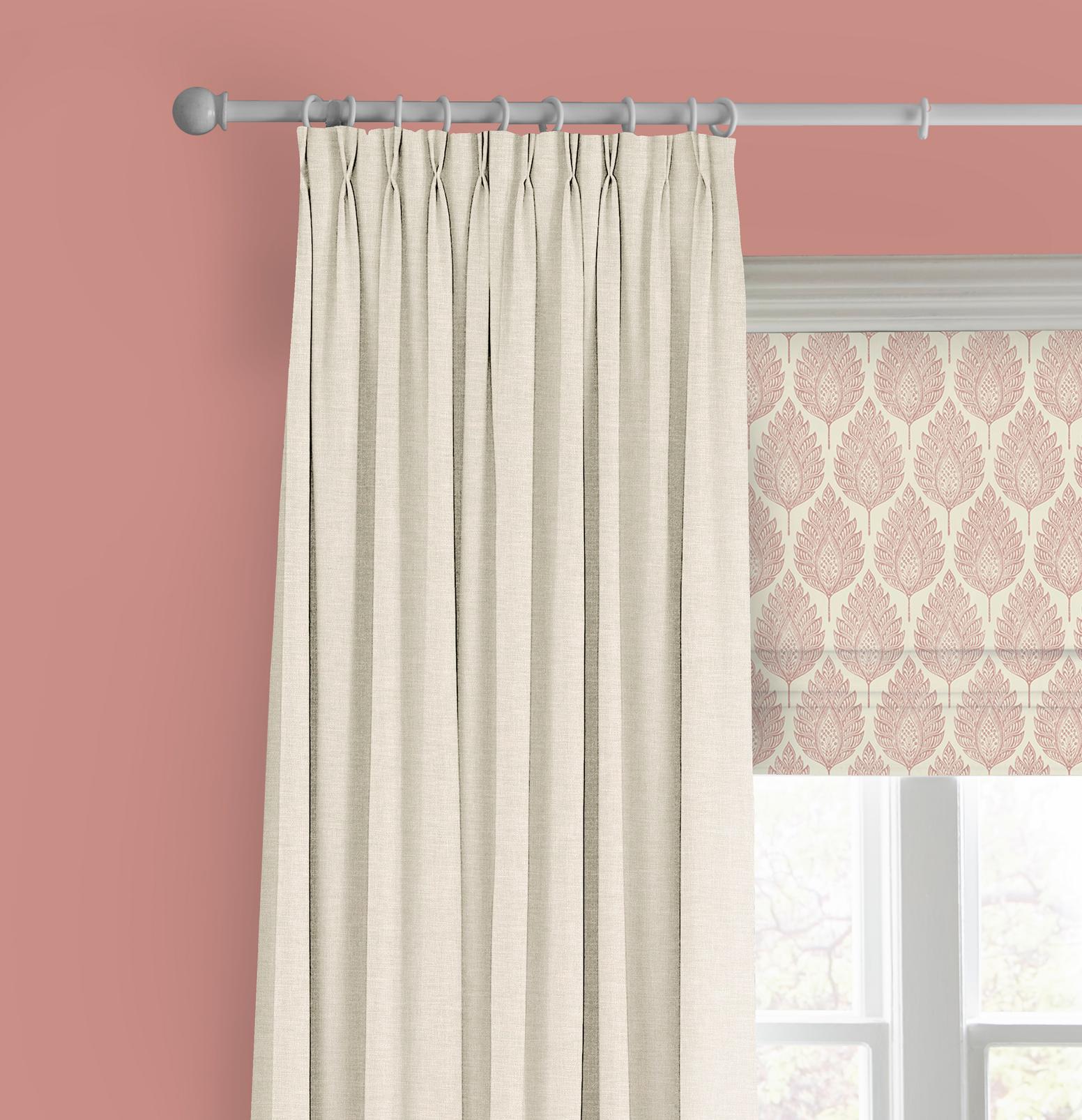Flame Leaf Pink Roman Blind Flame Leaf Pink Roman Blind
