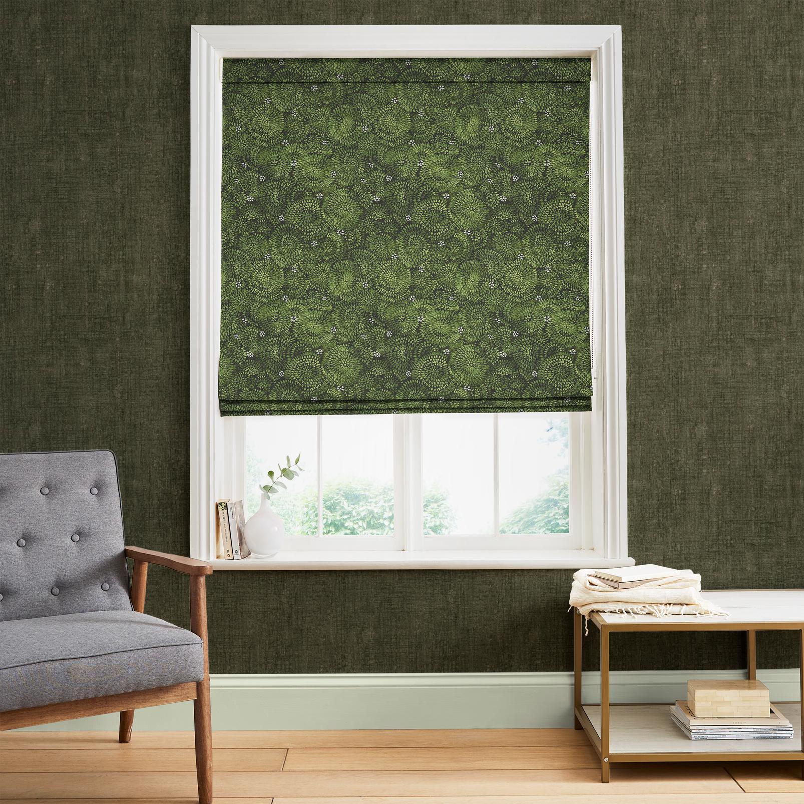 Above the Canopy Bottle Green Roman Blind