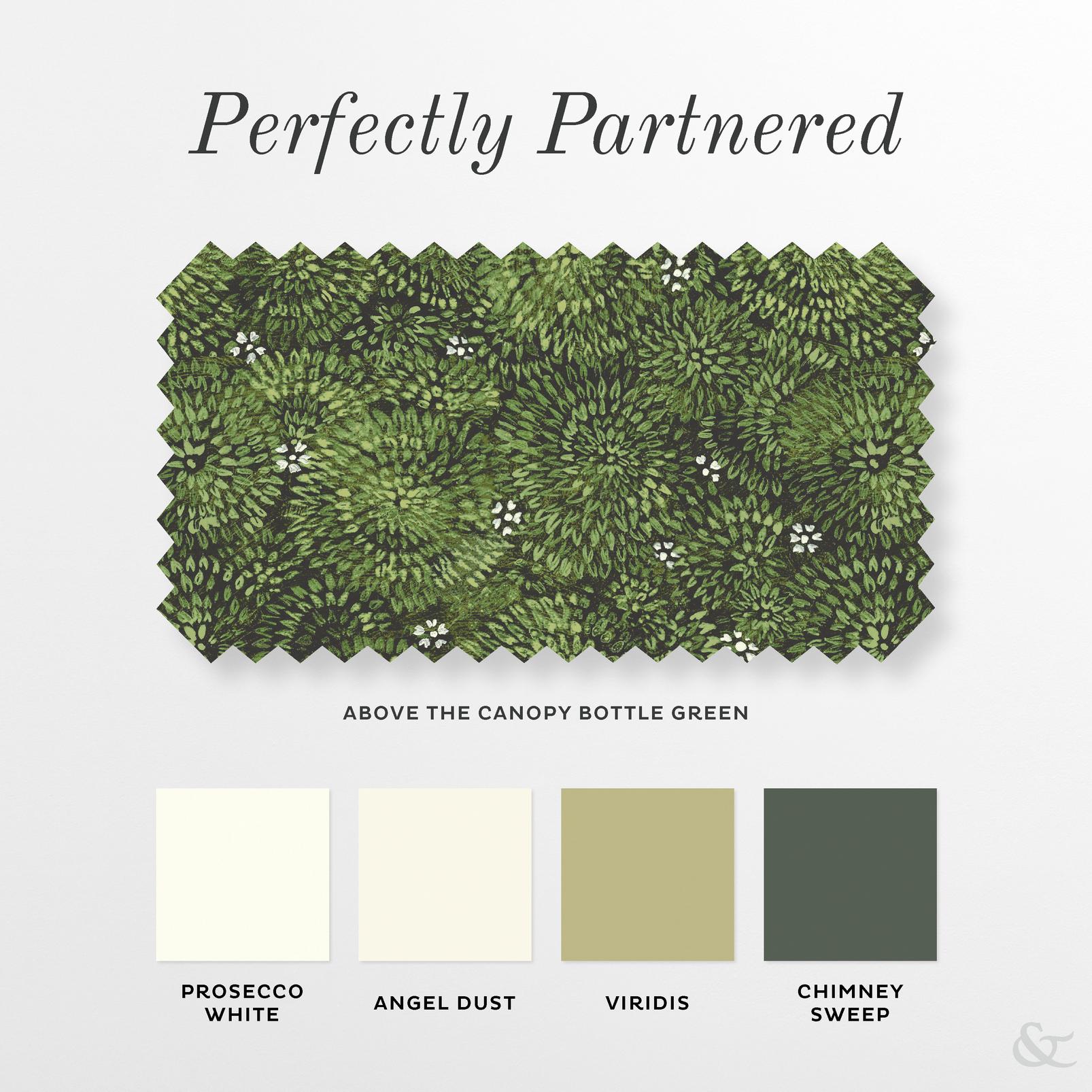 Above the Canopy Bottle Green Roman Blind