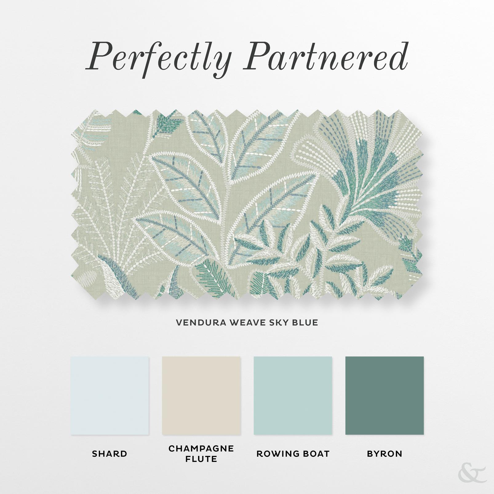 Vendura Weave Sky Blue Curtain Vendura Weave Sky Blue Curtain