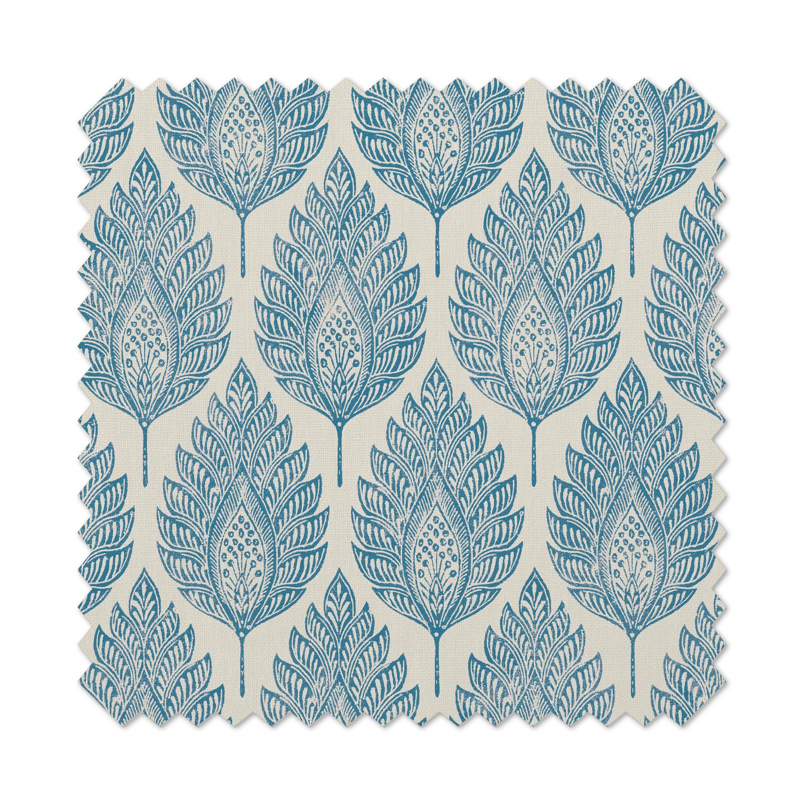 Flame Leaf Blue Roman Blind Flame Leaf Blue Roman Blind