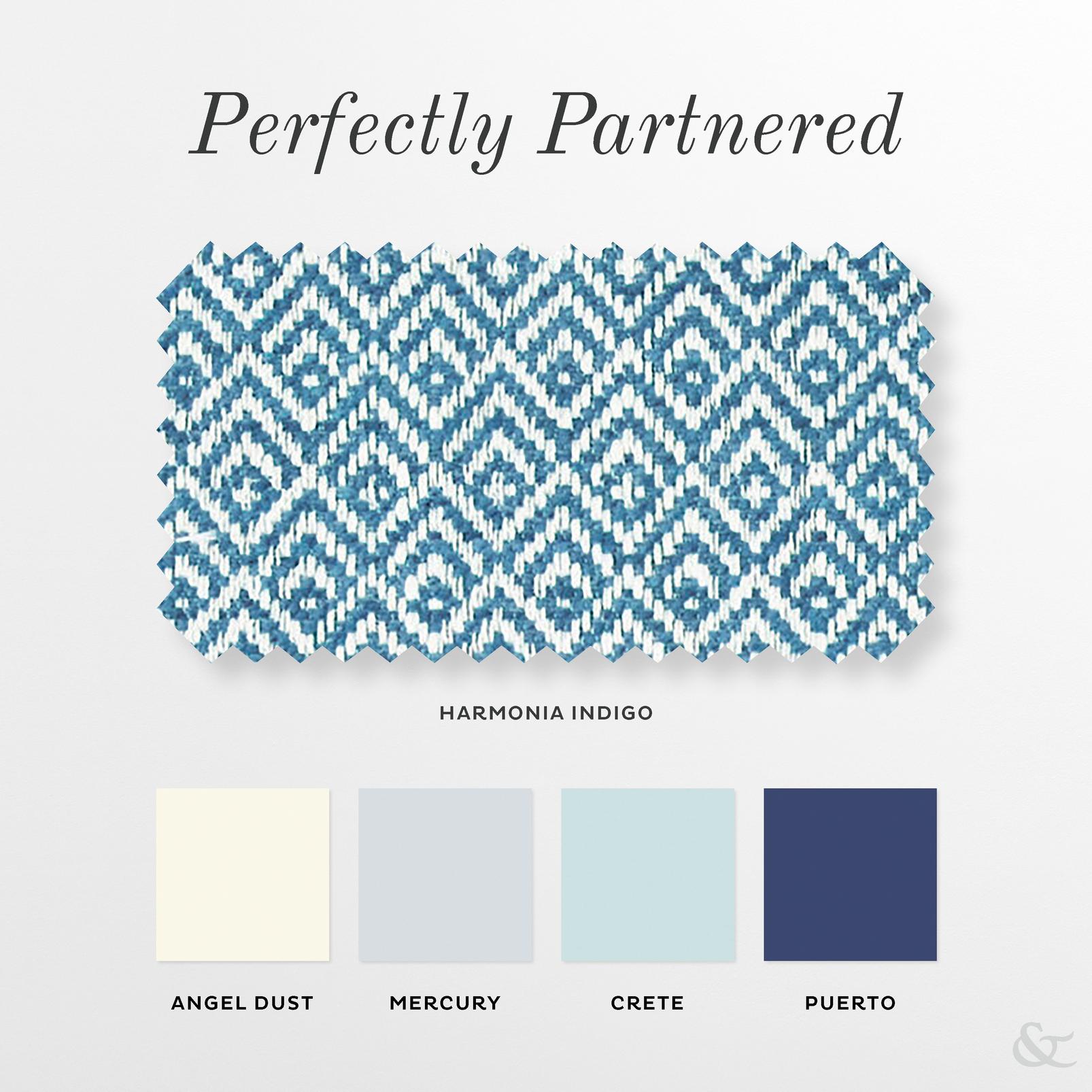 Harmonia Indigo Roman Blind