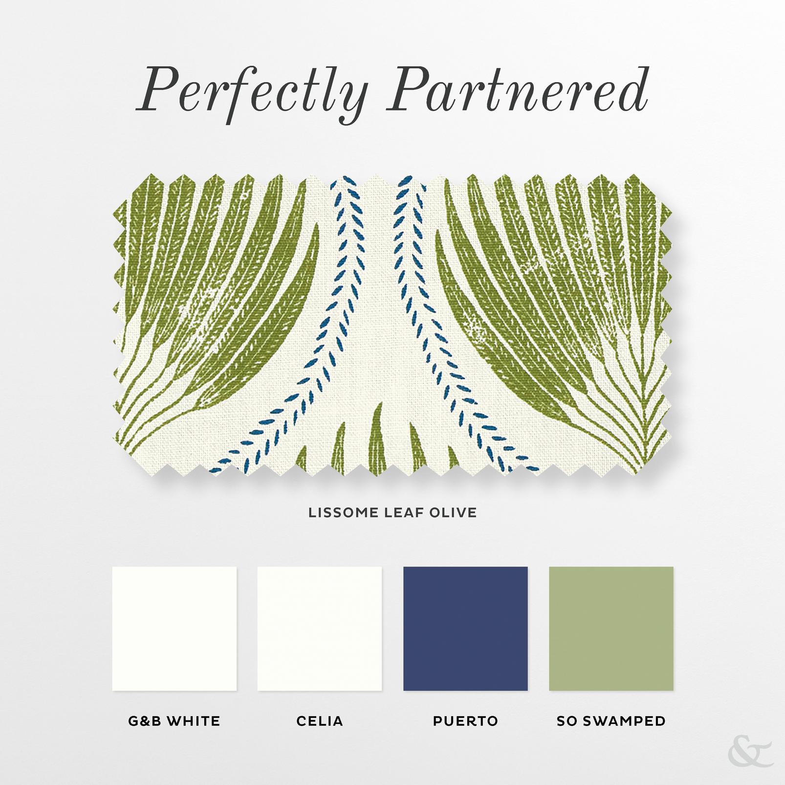 Lissome Leaf Olive Roman Blind