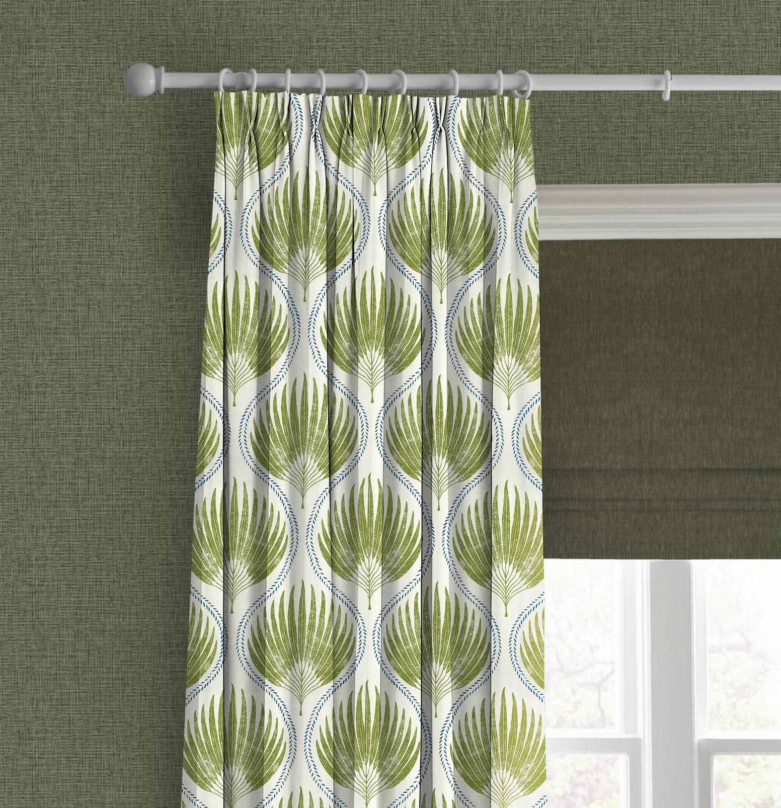 Lissome Leaf Olive Curtain