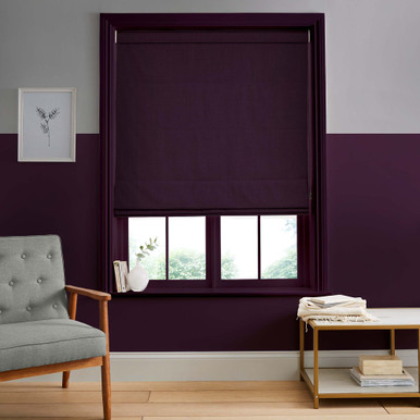 Campanile Damson Purple Roman Blind Campanile Damson Purple Roman Blind