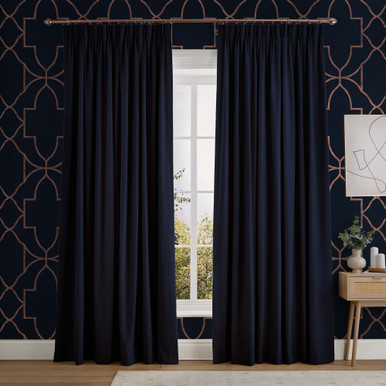 Linum Navy Curtains Linum Navy Curtains
