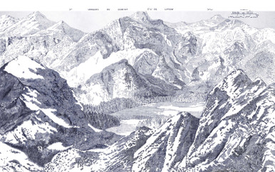 Sketch Mountain Bleu Bespoke Mural