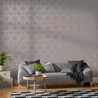 Sashiko Rose Gold Wallpaper Sashiko Rose Gold Wallpaper