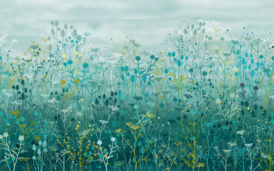 Tania's Garden Peacock Bespoke Mural by Clarissa Hulse