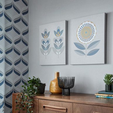 Retro Flora Printed Canvas Retro Flora Printed Canvas