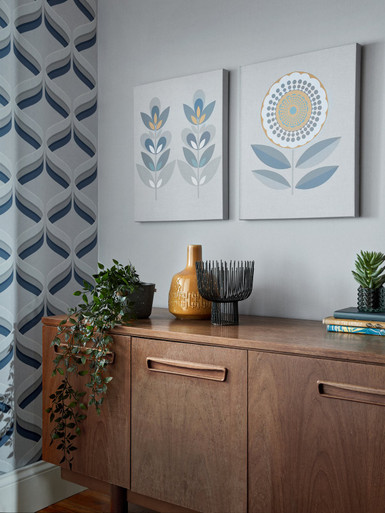 Retro Flora Printed Canvas Retro Flora Printed Canvas