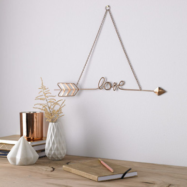 Love Story Rose Gold Metal Wall Art 1