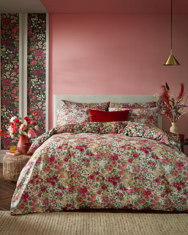 Wallflower Night Garden Black Duvet Cover Set