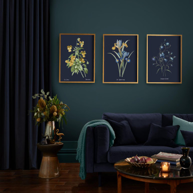 Glasshouse Iris Blue Wall Art Glasshouse Iris Blue Wall Art