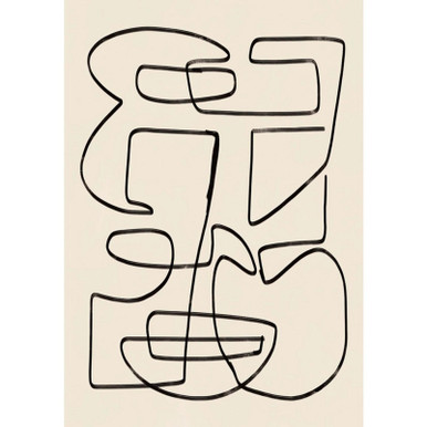 Abstract Line I Black and White Wall Art Abstract Line I Black and White Wall Art