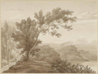 Lake Albano with the Goatherd Bespoke Mural