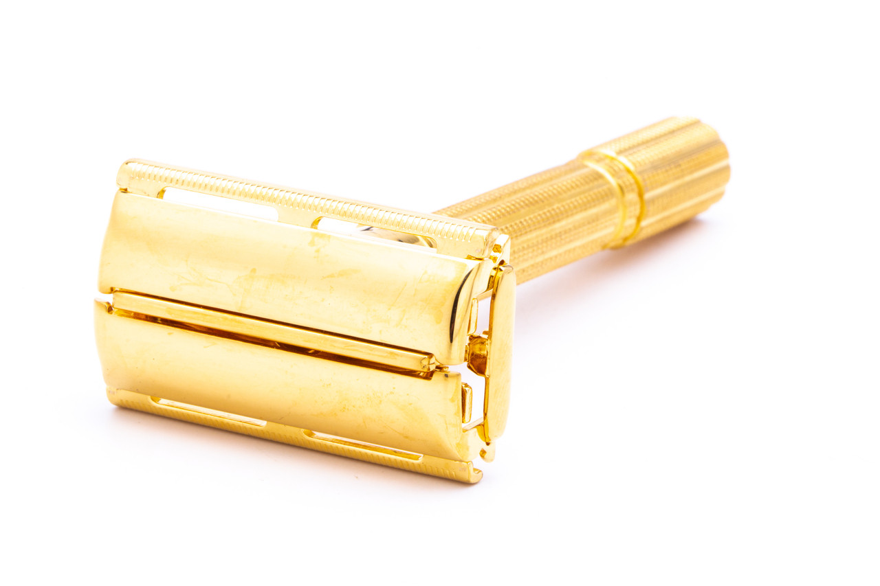 1965 K2 Gillette Slim Aristocrat Adjustable DE Safety Razor | 24K Gold  Revamp