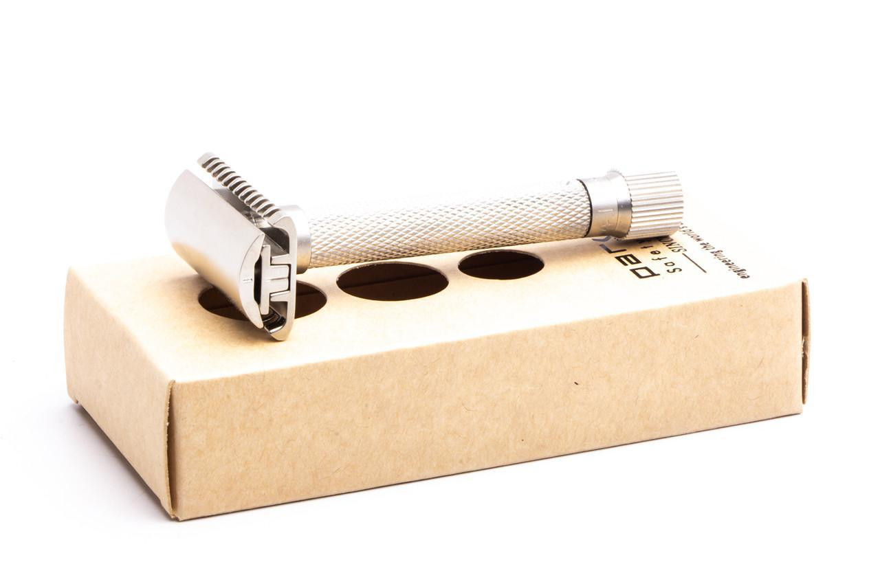 Parker Variant Adjustable Razor - Satin Chrome | Open Comb - Razor