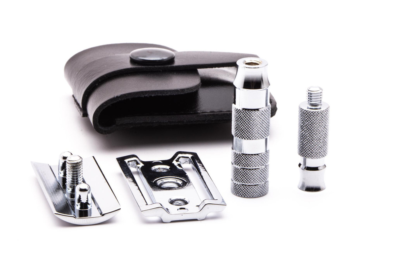 Merkur Travel DE Safety Razor w/ Travel Case | Closed Comb - Razor Emporium