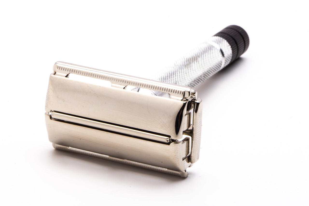 1952 X1 Gillette Black Tip Double Edge Super Speed Safety Razor | Factory  Nickel Revamp