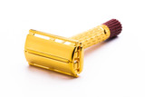 1957 C1 Gillette Heavy Red Tip Super Speed Safety Razor | 24K Gold Revamp