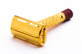 1959 E2 Gillette Heavy Red Tip Super Speed Safety Razor | 24K Gold Revamp