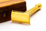 1920 Gillette Big Fellow Double Edge Safety Razor Set | 24K Gold Revamp