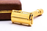 1946-47 Gillette Gold Aristocrat Double Edge Safety Razor Set| 24k Gold Revamp