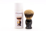 Shavemac |  Silvertip Badger Shave Brush With Slate & Gold Marbled Handle