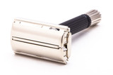 1970 P1 Gillette Black Handle Super Speed Safety Razor |  Factory Nickel Revamp