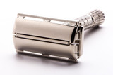 1959 E4 Gillette Flare Tip Super Speed Double Edge Safety Razor | Factory Nickel Revamp
