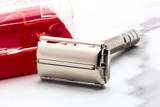 1953 Y3 Gillette Super Speed Double Edge Safety Razor Set In Original Red Case | Original Condition