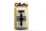 Gillette Super Adjustable Black Beauty Double Edge Safety Razor | New Old Stock
