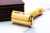 1948-50 Gillette Aristocrat Gold Double Edge Safety Razor Set | 24K Gold Revamp