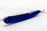 5/8" Vintage Restored Felt Pad Razor Co Straight Razor w/ Custom Blue Scales