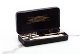 1930's Gillette Ball End Long Comb "NEW" Double Edge Safety Razor Set | Factory Nickel Revamp
