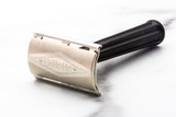 1951 W4 Gillette Tech Three Piece Double Edge Safety Razor with Black Bakelite Handle | Original Condition