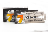 Gillette 7 O'clock Black Super Platinum Double Edge (DE) Razor Blades