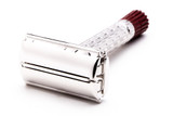 1955 A4  Gillette Red Tip Heavy Super Speed Double Edge  Safety Razor | Rhodium Revamp