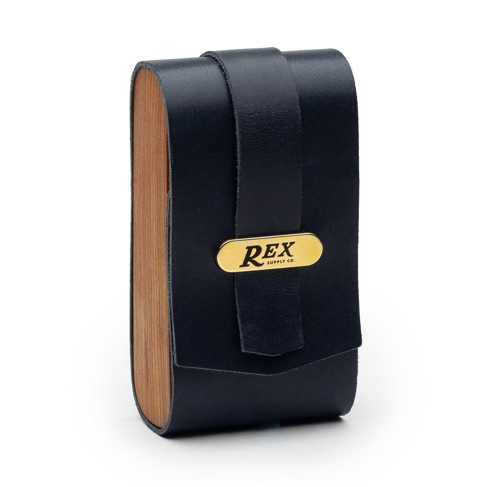 Rex Supply Co. | Navy & Gold Double Edge Safety Razor Case - Razor