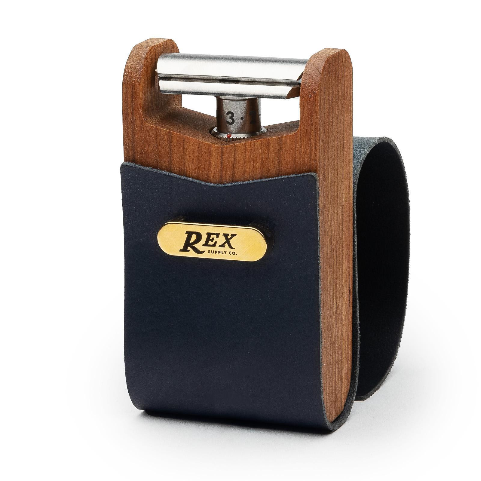 Rex Supply Co. | Navy & Gold Double Edge Safety Razor Case - Razor
